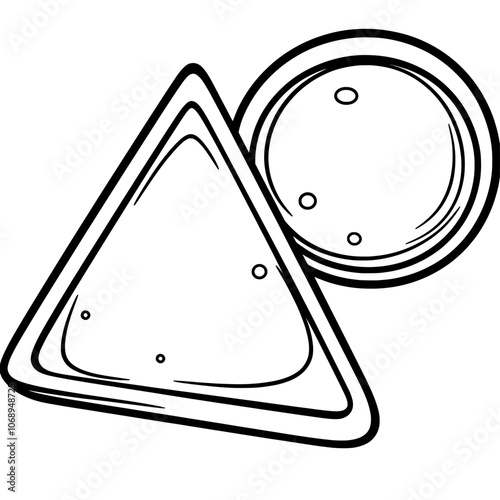 Simple shapes symbol isolated on a white background - pixel-perfect icon.