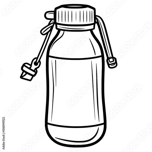 On a white background, a bottle glyph icon is isolated