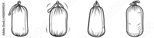 An illustration of a modern boxing glyph on a white background.
