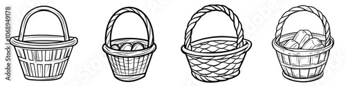 Modern illustration of the basket glyph on a white background