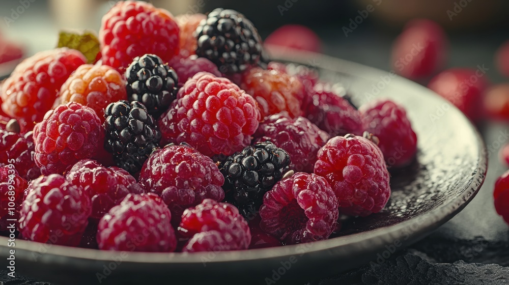 Fresh Berries in a Bowl for Healthy Snacking Fresh Berries in a Bowl for Healthy Snacking