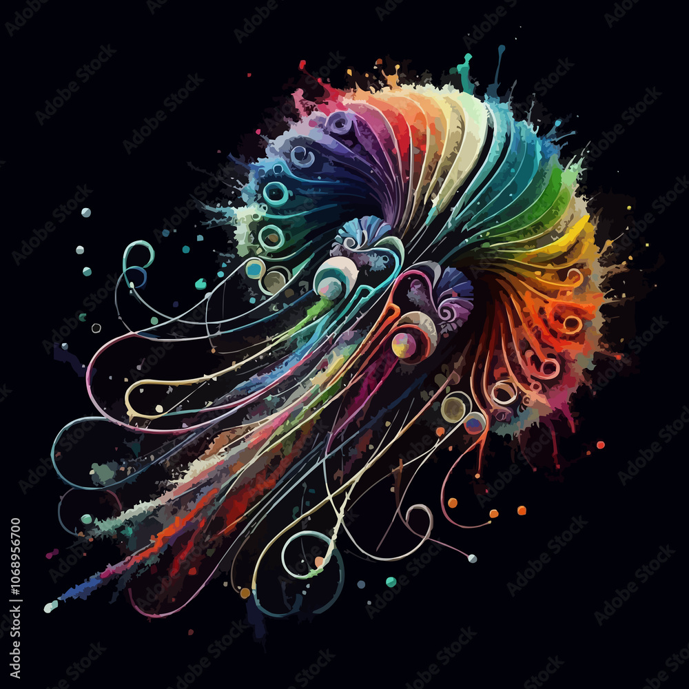Jellyfish. Abstract graphic illustration of jellyfish in vector. PNG version. Jellyfish. Abstract graphic illustration of jellyfish in vector. PNG version.