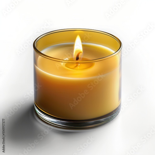 Warm Glow of a Scented Candle in a Glass Holder