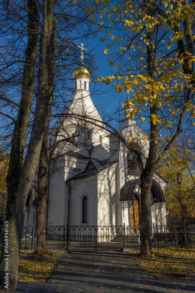 The Church of the Beheading of John the Baptist at the Novodevichy Monastery in Moscow on an autumn sunny day The Church of the Beheading of John the Baptist at the Novodevichy Monastery in Moscow on an autumn sunny day