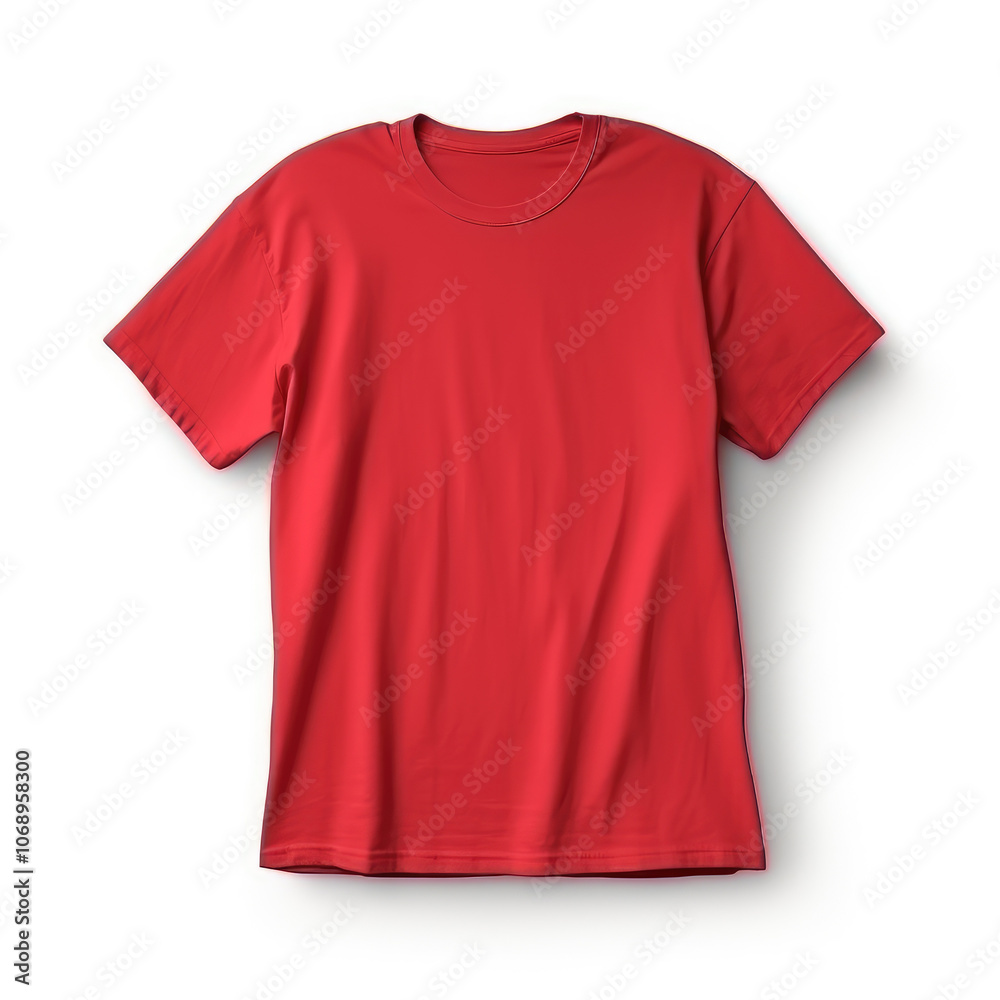 Classic Red Crew Neck Cotton T-Shirt for Everyday Wear Classic Red Crew Neck Cotton T-Shirt for Everyday Wear