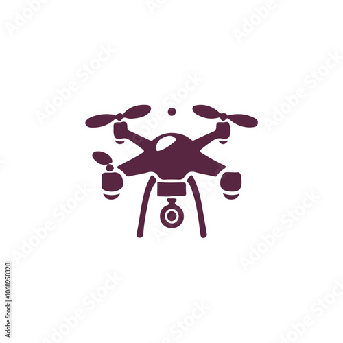 Golden Drone Icon Ready for Aerial Photography