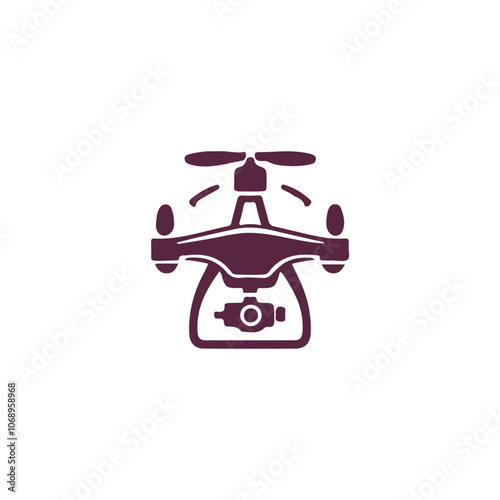 Golden Drone Icon Ready for Aerial Photography