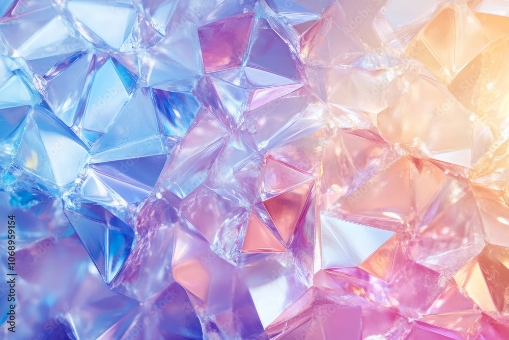 Iridescent Crystal Facets: A Prism of Color and Light Iridescent Crystal Facets: A Prism of Color and Light