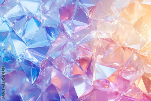 Iridescent Crystal Facets: A Prism of Color and Light