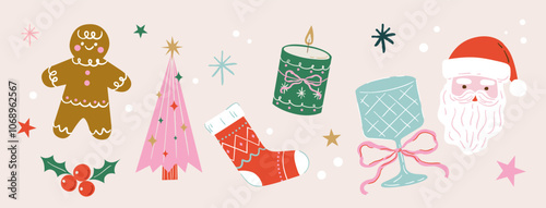 Cute Flat Handdrawn Christmas Element