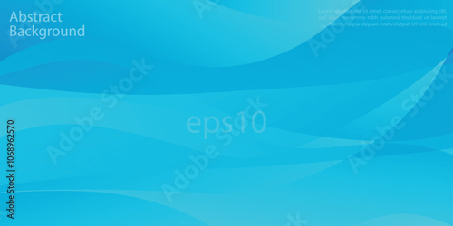 Abstract background very saturated light bluish cyan pattern with translucent curved line. Vector EPS 10	