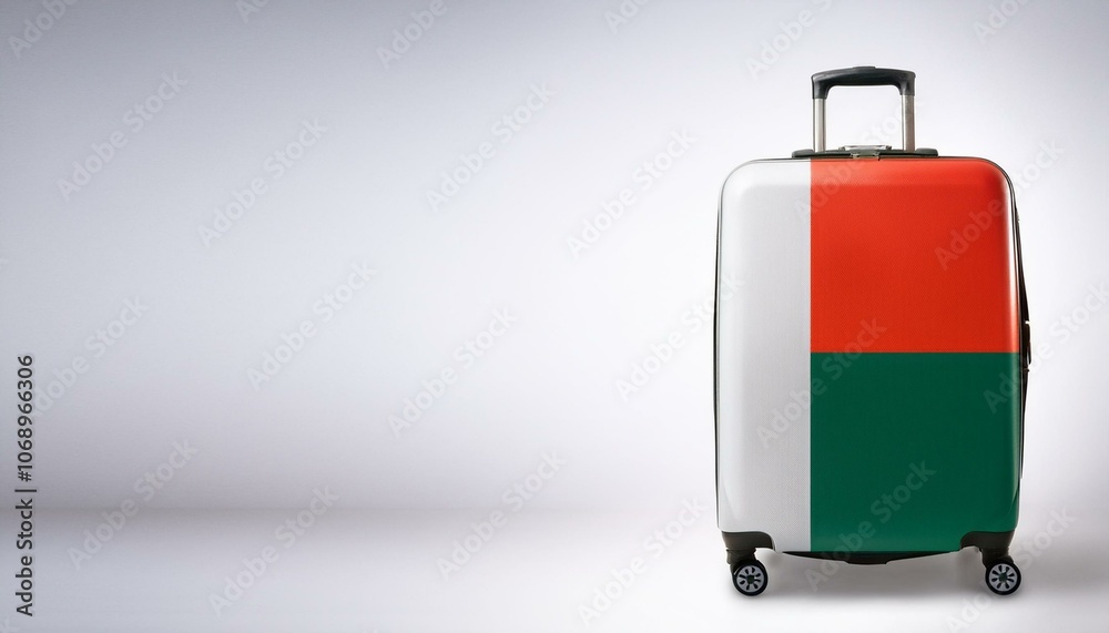 マダガスカルの国旗のスーツケース。(Madagascar flag on a stylish suitcase and copy space.)
マダガスカルの国旗のスーツケース。(Madagascar flag on a stylish suitcase and copy space.)