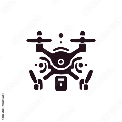 Golden Drone Icon Ready for Aerial Photography