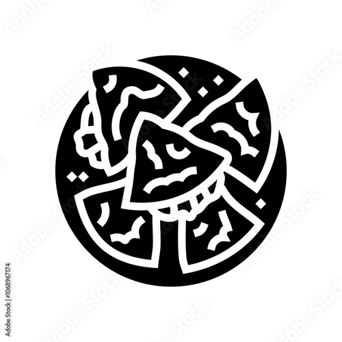 quesadilla chicken food glyph icon vector. quesadilla chicken food sign. isolated symbol illustration