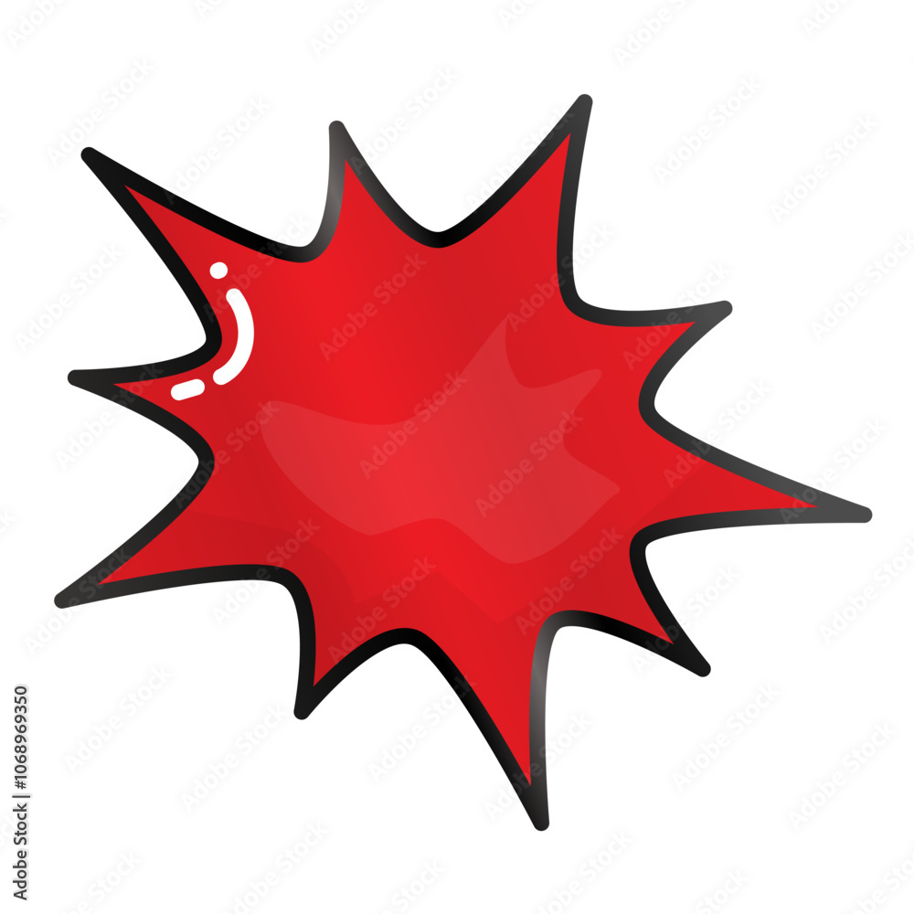 shiny red speech bubble or metallic red promotional banner shiny red speech bubble or metallic red promotional banner