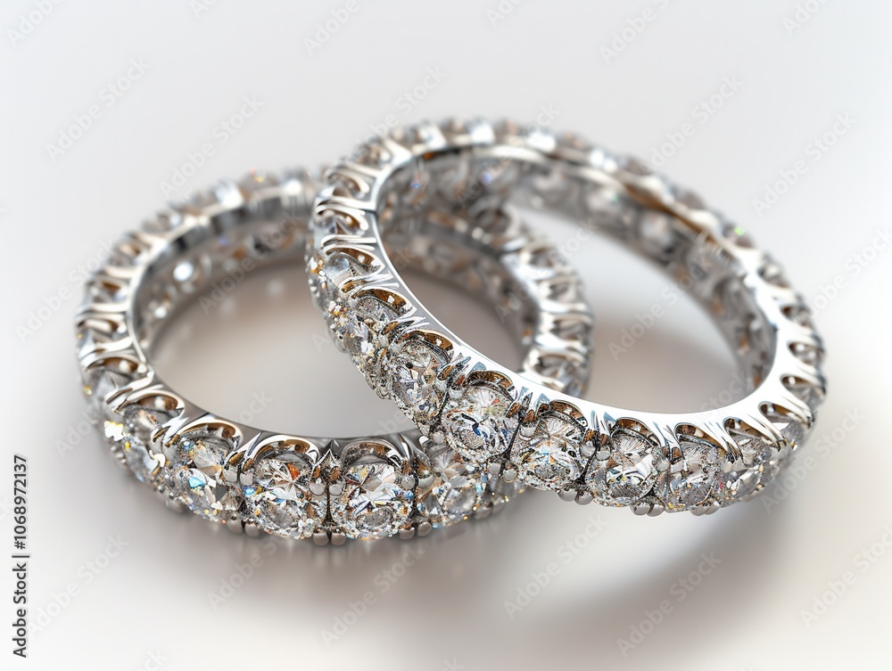 Elegant Diamond Rings on a Soft Background Elegant Diamond Rings on a Soft Background