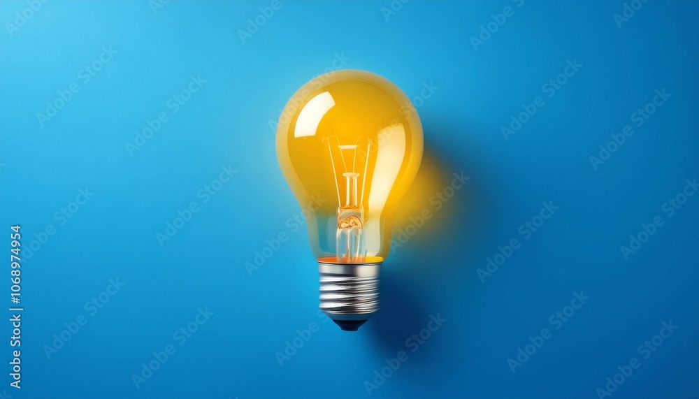 light bulb on blue background light bulb on blue background