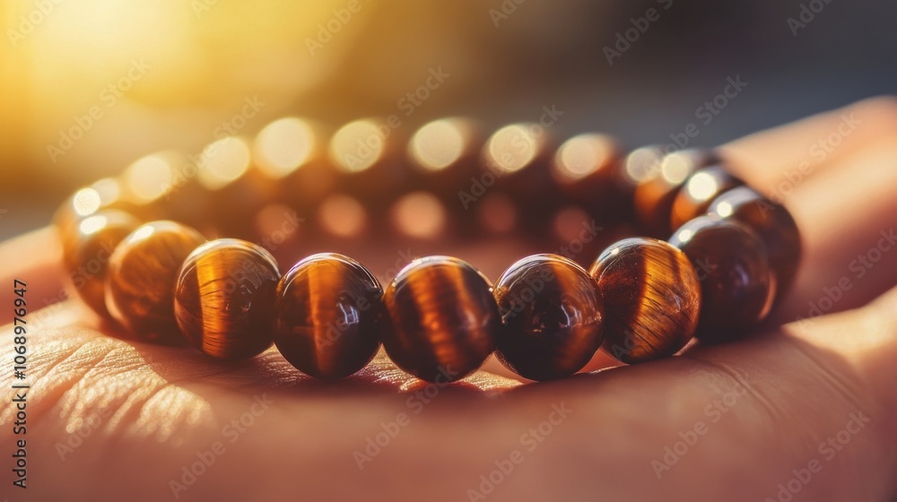 Elegant Tiger Eye Bracelet in Soft Light Elegant Tiger Eye Bracelet in Soft Light