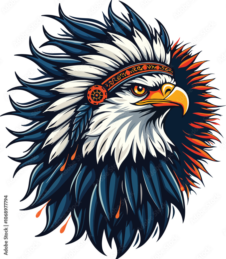 Fototapeta premium usa patriotic eagle vector illustration