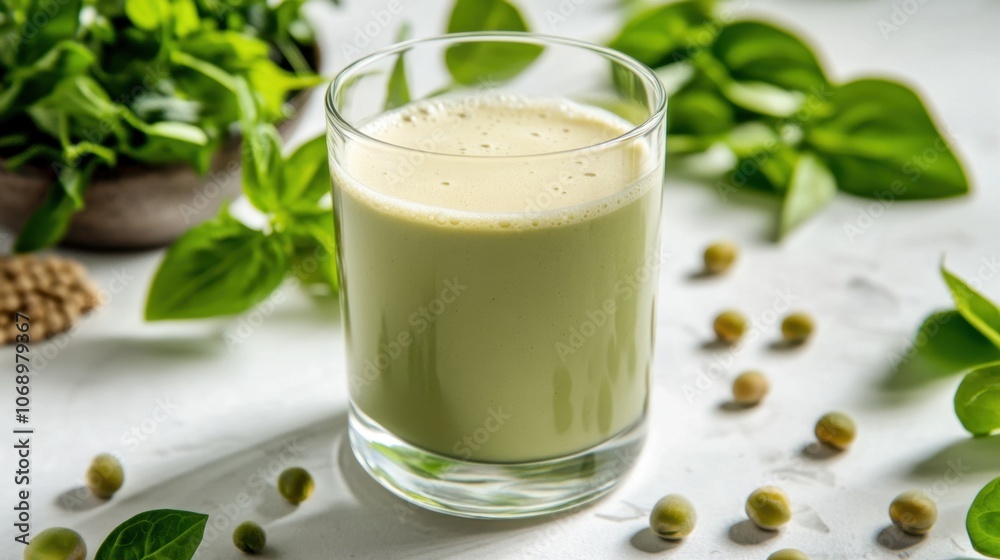 Refreshing Green Smoothie with Fresh Ingredients Refreshing Green Smoothie with Fresh Ingredients