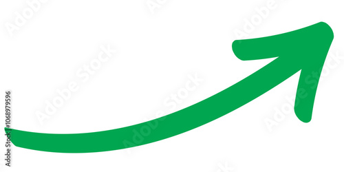 green arrow vector isolated on a white background