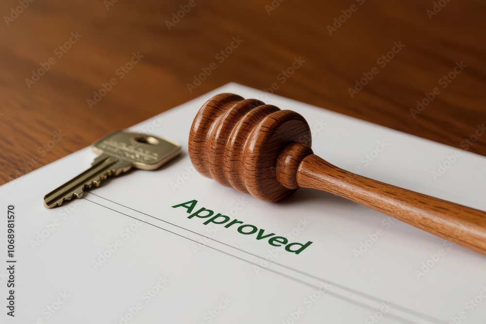Close-up of a loan document with Close-up of a loan document with