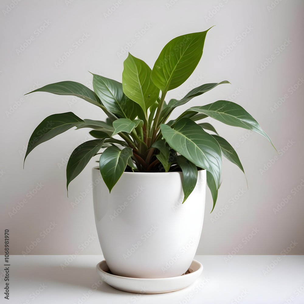 A houseplant in a ceramic pot on a white background 10 A houseplant in a ceramic pot on a white background 10