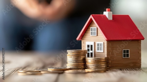 Visualization of a real estate agent explaining loan term options to a couple purchasing their first home, Agent explaining loan terms, Supportive and educational