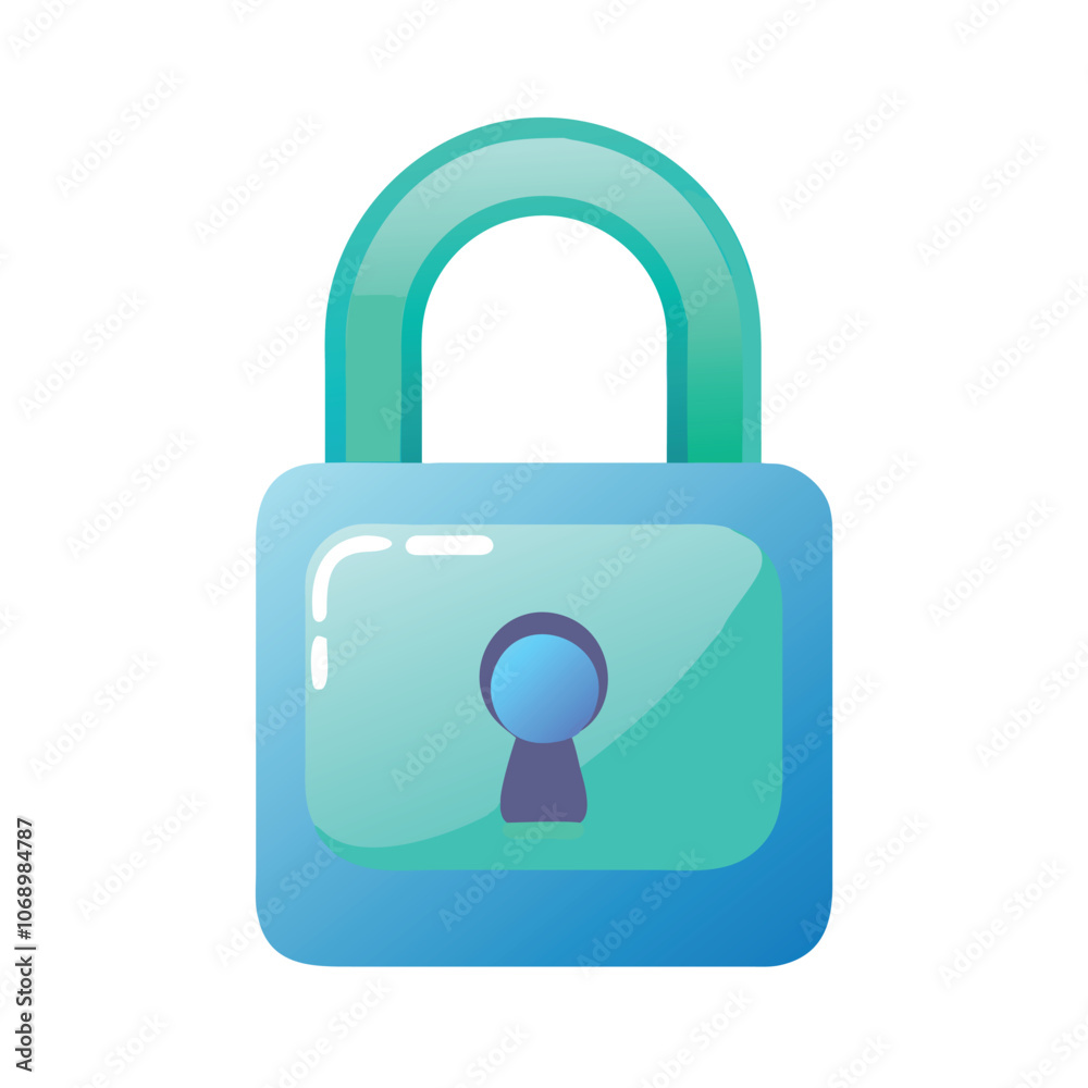Glossy Gradient Padlock Icon with Keyhole, Stylized padlock icon with a glossy gradient finish and keyhole, representing digital security, privacy, and protection in modern designs.
Glossy Gradient Padlock Icon with Keyhole, Stylized padlock icon with a glossy gradient finish and keyhole, representing digital security, privacy, and protection in modern designs.