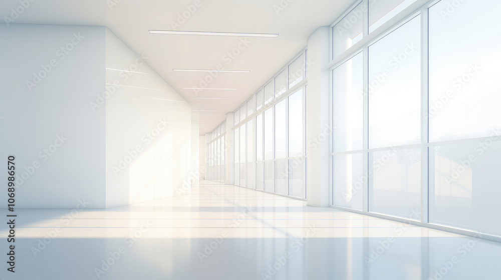 Bright Modern Office Space with Large Windows Bright Modern Office Space with Large Windows