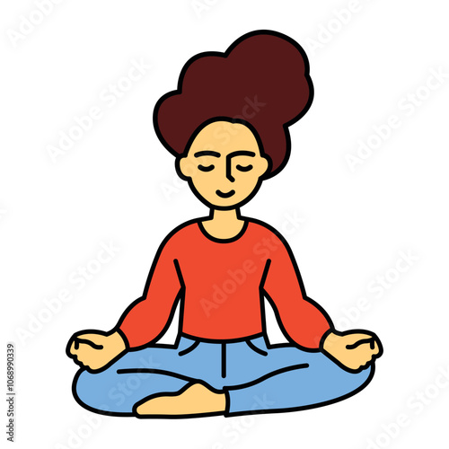 Vipassana line icon.