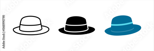 Hat icon set. Hats sign. for mobile concept and web design. vector illustration on white background
