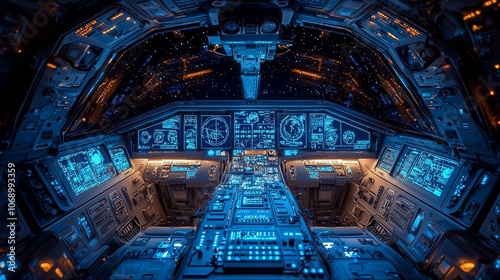 Explore the high-tech control room of a spacecraft and its advanced navigation systems