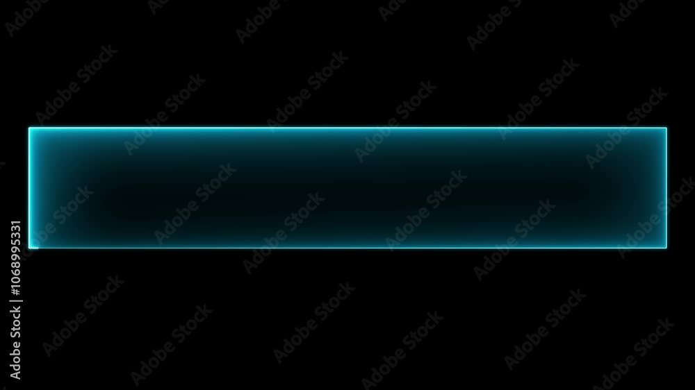 Neon Light, Square, rectangle frame cyan color Cube. Abstract Futuristic Neon laser Line black background. Neon Light, Square, rectangle frame cyan color Cube. Abstract Futuristic Neon laser Line black background.