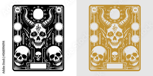 dark ornate ouija card