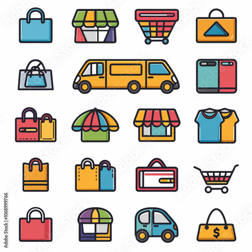 E- Shopping Icons Online