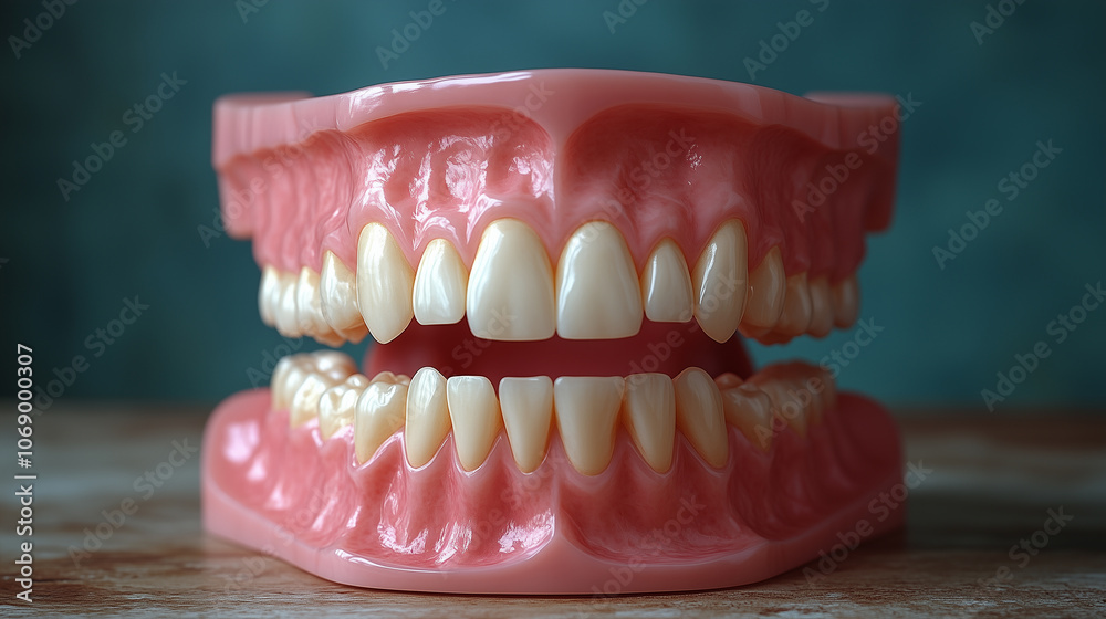 Obraz premium dental prosthesis - false teeth,