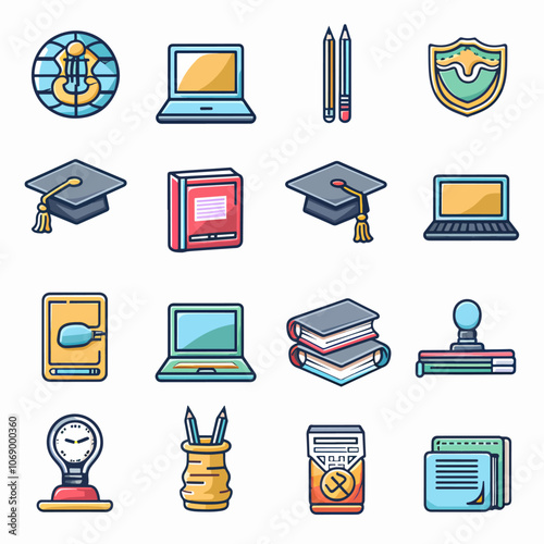 Education and E-Learning Icons Online learning-2