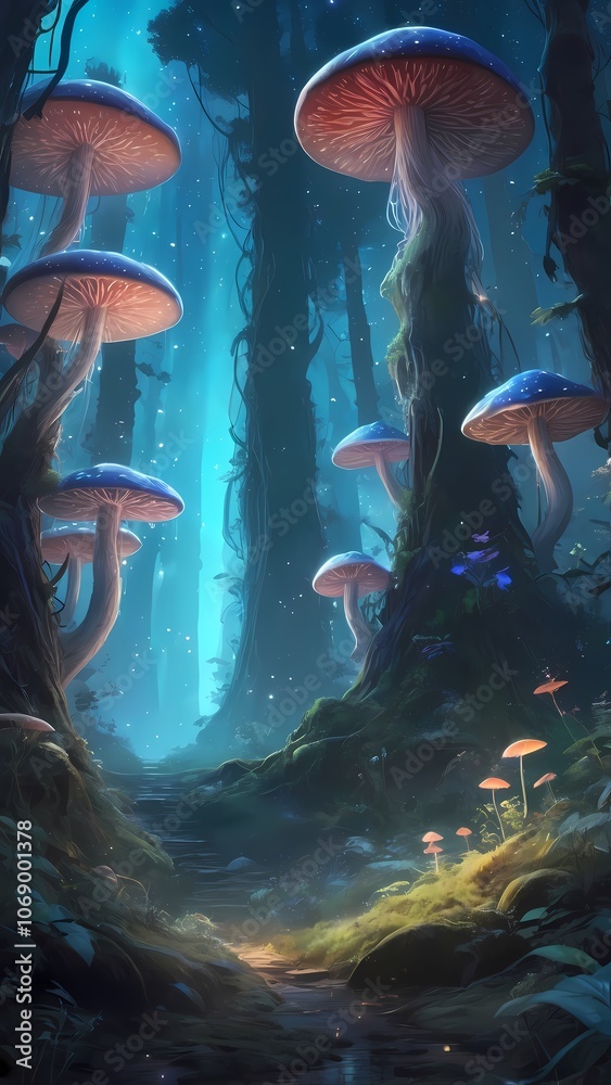Obraz premium Discover the Enchanting World of Forest Mushrooms and Their Secrets wallpaper