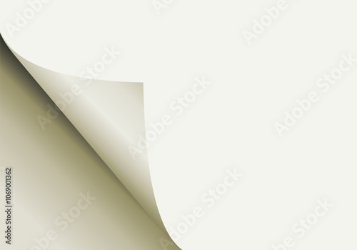Minimalist Curled Paper Background