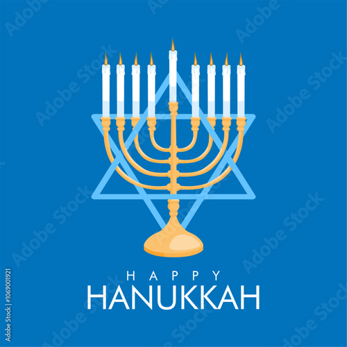 vector jewish hanukkah poster template