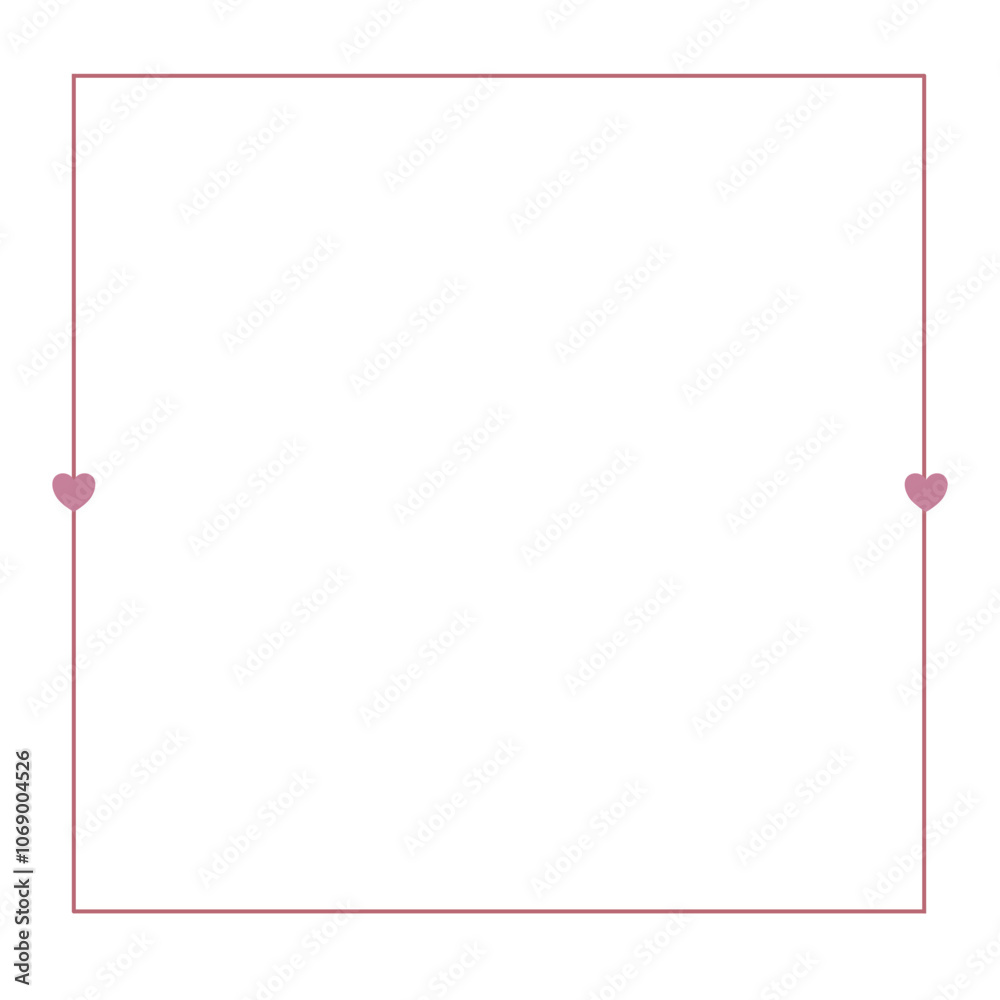 Obraz premium Love Border Frame Romantic Inlove