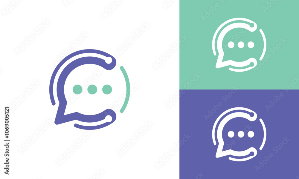Initial Letter C Bubble Chat for Communication Logo Design Initial Letter C Bubble Chat for Communication Logo Design