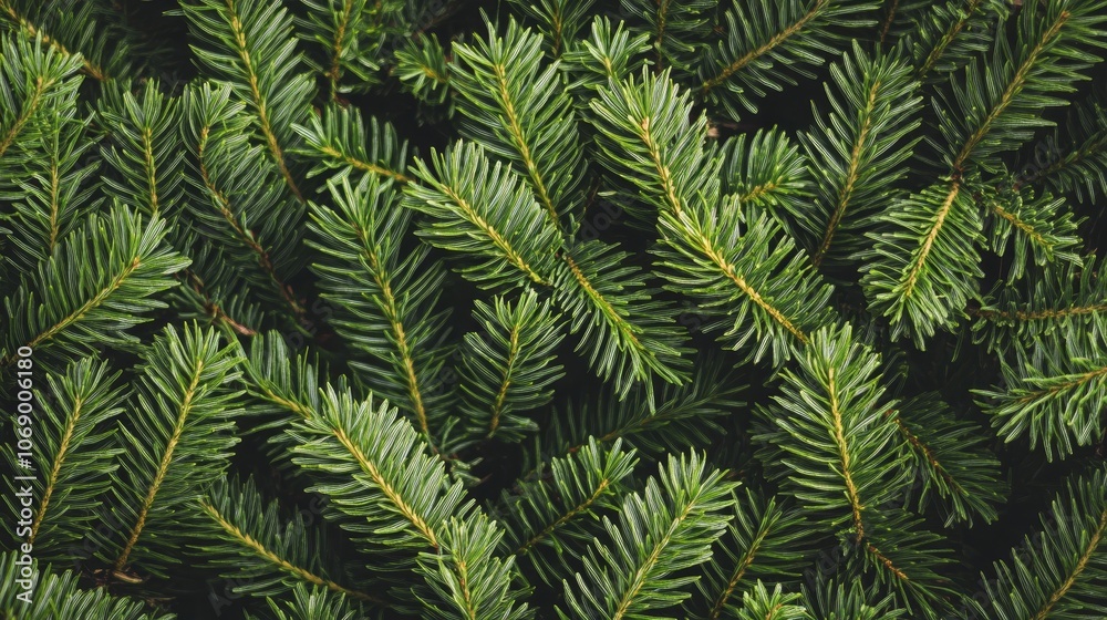A close-up view of lush green pine tree branches, showcasing their texture and color. A close-up view of lush green pine tree branches, showcasing their texture and color.