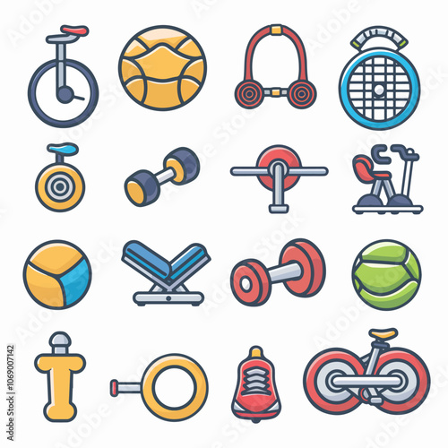 Fitness activities running, cycling, yoga