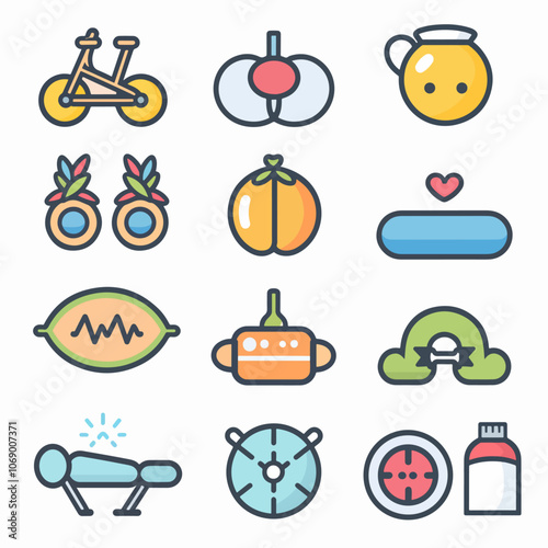 Fitness and Wellness Icons