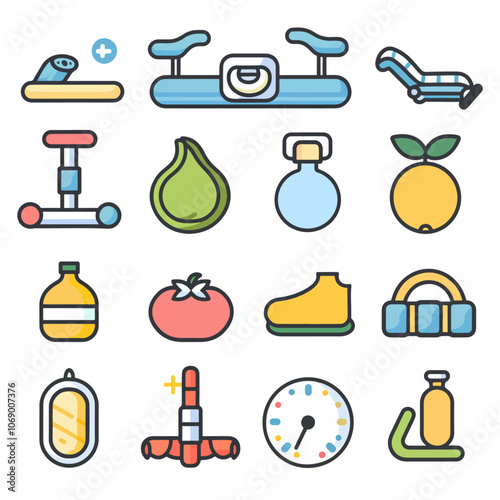 Fitness and Wellness Icons Wellness activities