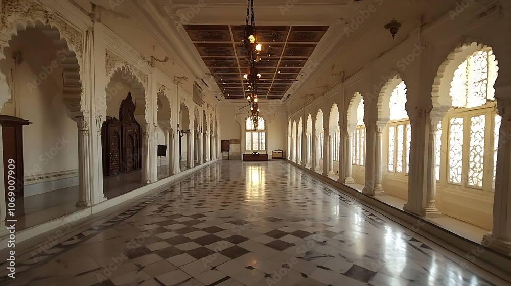 Obraz premium Gallery in a beautiful palace