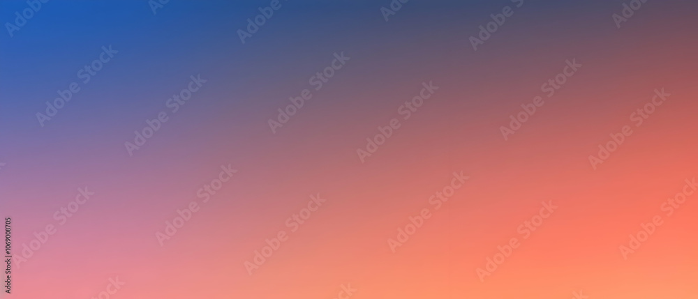 Naklejka premium Blurred gradient Cobalt to Peach background
