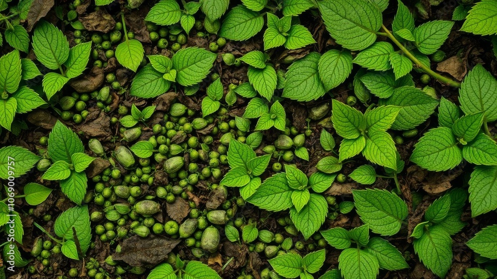 A close-up shot of a swirling, textured bitter green background, foliage, close-up A close-up shot of a swirling, textured bitter green background, foliage, close-up